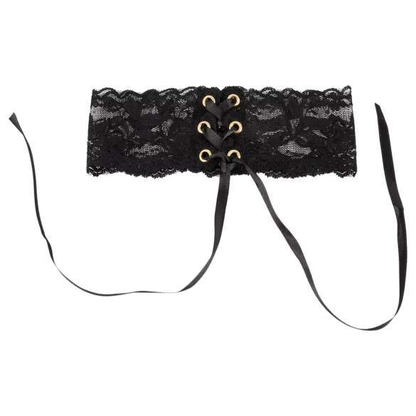 Cottelli - Brede kanten korset-halsband (zwart)