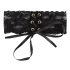Cottelli - Brede kanten halsband met vetersluiting (zwart)