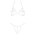 Cottelli - Kettingbikini met strass steentjes - zilver