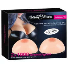 Cottelli - siliconen push-up inzetstuk met tepel (2x1000g)