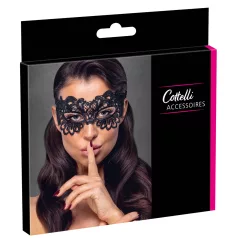 Cottelli - geborduurde kanten masker - zwart