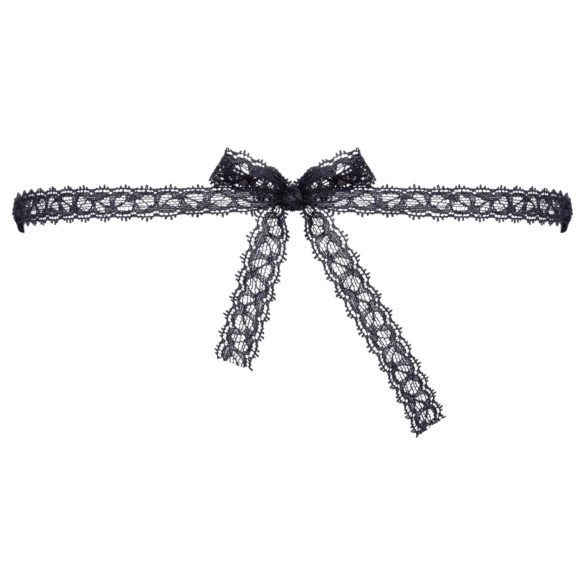 Cottelli - geborduurde kanten masker - zwart