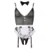 Cottelli - Lingerie body - Sexy kamermeisje - Zwart - M