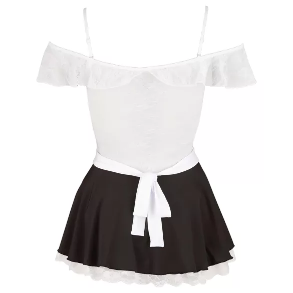Cottelli - Verleidelijke kamermeisje outfit - Kant - Zwart - M