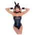 Cottelli Bunny - glanzend, sexy konijntje kostuum (5-delig)