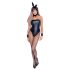 Cottelli Bunny - glanzend, sexy konijntje kostuum (5-delig) - L