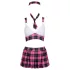 Cottelli - schoolmeisjes kostuum set - roze geruit - verkleedkleding - XL
