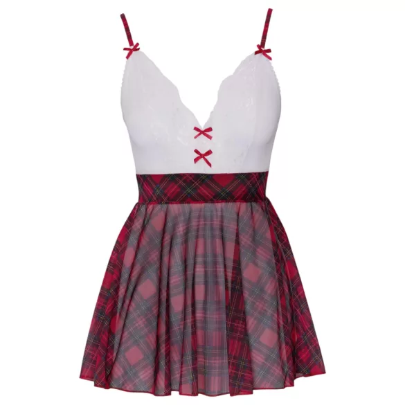 Cottelli - schoolmeisje kostuum - rood wit - verkleedkleding - M
