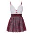 Cottelli - Schoolgirl kostuum (rood-wit) - L