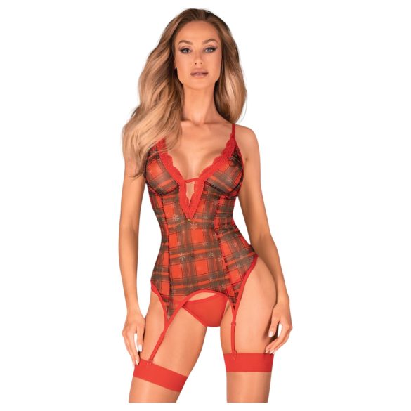 Obsessive Jollymore - feestelijke lingerie set