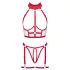 Cottelli - open verpleegsterskostuum set (wit-rood)