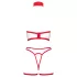 Cottelli - open verpleegsterskostuum set (wit-rood)