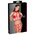 Cottelli - open verpleegsterskostuum set (wit-rood) - M