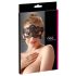 Cottelli - Zwarte geborduurde kant-look oogmasker
