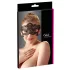 Cottelli - Oogmasker met geborduurde kanten look - zwart