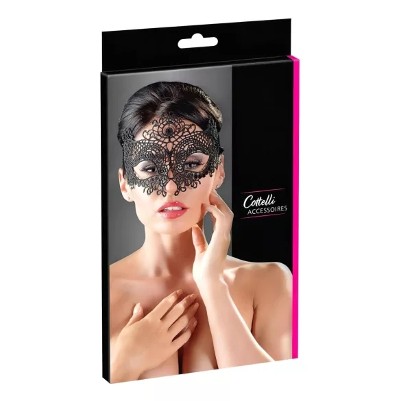 Cottelli - Oogmasker - Geborduurd kantlook - Zwart