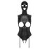 Bad Kitty - Open body en masker (zwart)