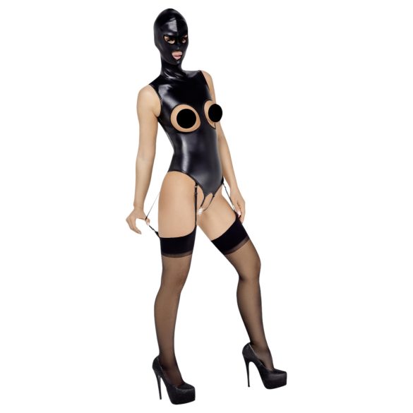 Bad Kitty - open body en zuigmasker (zwart) - M
