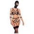 Bad Kitty - Lichaamsharnas set & masker (zwart)