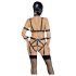Bad Kitty - Lichaamsharnas set & masker (zwart)