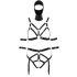 Bad Kitty - Lichaamsharnas set & masker (zwart)