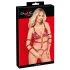 Bad Kitty - rood bondage harnas met studs - M