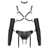 Bad Kitty - bondage harnas set - zwart - L