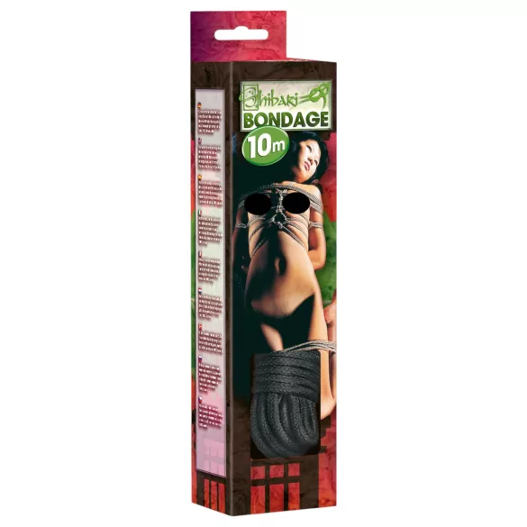 Shibari - Bondagetouw - 10 meter - zwart