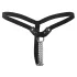 Fetisj - getailleerde string met studs en kettingen (zwart, S‑L)