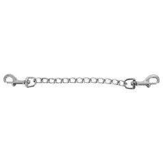 ZADO - dubbele metalen karabijnhaak met ketting - 15 cm