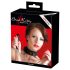 Bad Kitty - siliconen halsband en riem (zwart)