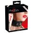 Bad Kitty - siliconen halsband en riem (zwart)