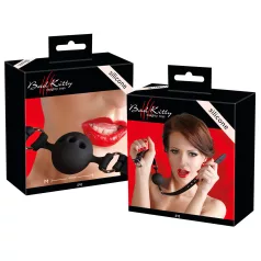 Bad Kitty - siliconen ballgag medium - zwart