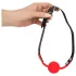 Bad Kitty - silicone ballgag - kunstleren band - rood