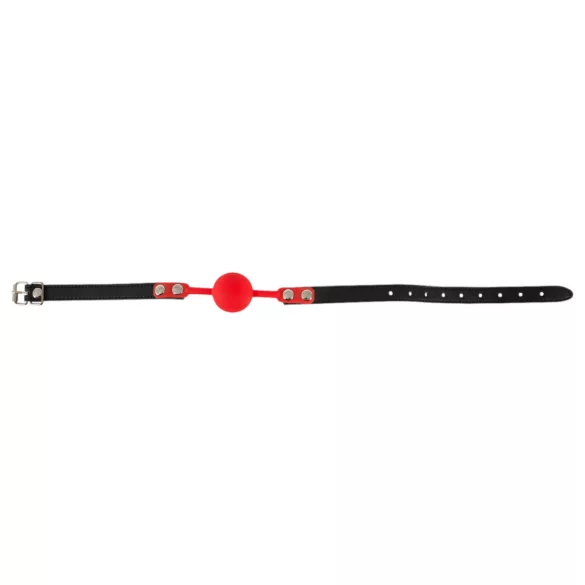 Bad Kitty - silicone ballgag - kunstleren band - rood