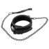 Bad Kitty - Glinsterende halsband en riem (zwart)