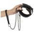 Bad Kitty - Glinsterende halsband en riem (zwart)