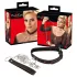 Bad Kitty - halsband met hartje en metalen ketting - zwart