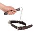 Bad Kitty - hartvormige halsband en metalen riem (zwart)