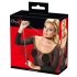 Bad Kitty - hartvormige halsband en metalen riem (zwart)