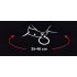 Bad Kitty - hartvormige halsband en metalen riem (zwart)