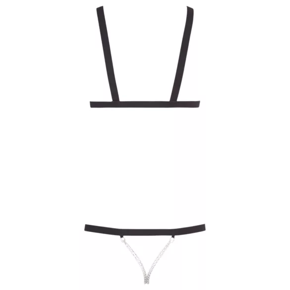 Bad Kitty - strappy body met studs - zwart - S-L