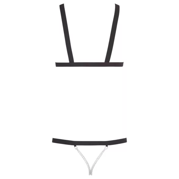 Bad Kitty - strappy body met studs - zwart - S-L