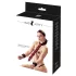 Bad Kitty - bondage set koppelbare pols- en neksluiting - rood/zwart