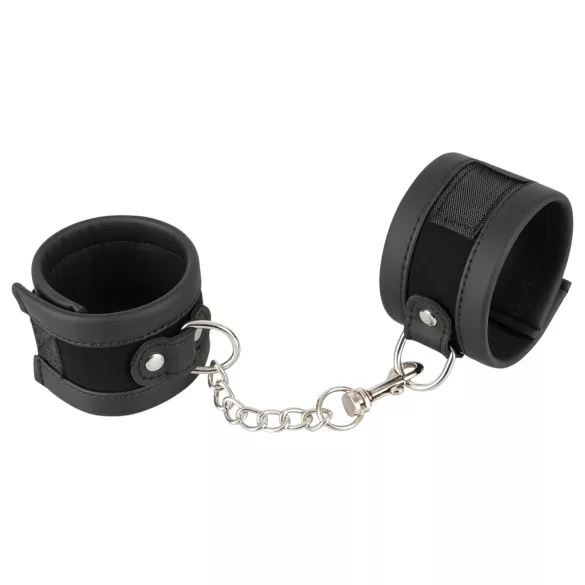 Vegan Fetish - polsboeien - korte ketting - zwart