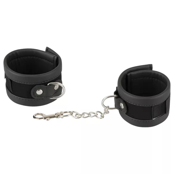 Vegan Fetish - polsboeien - korte ketting - zwart