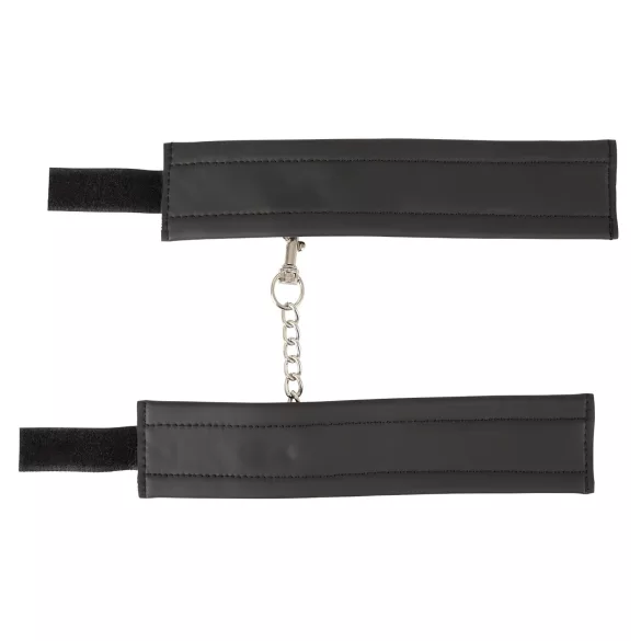 Vegan Fetish - polsboeien - korte ketting - zwart