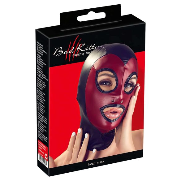 Bad Kitty - Glanzend Zuigmasker - Rood (S-L)