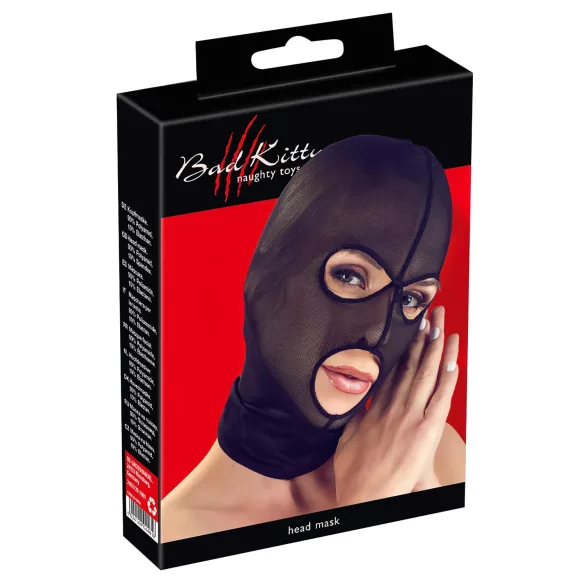 Bad Kitty - orale maskermasker - mesh - zwart