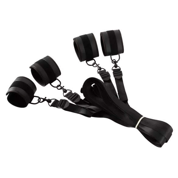 Vegan Fetish - bed boeien set - zwart
